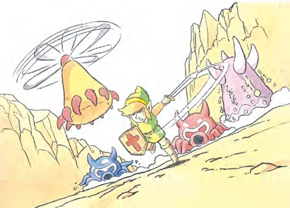 Concept art de Link au combat