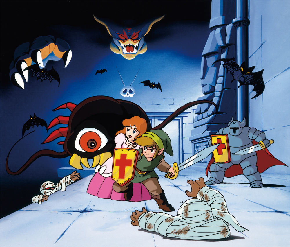 Link & Zelda encerclés par les monstres